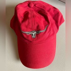 R M Williams The Bush Outfitter Longhorn Logo Red Hat
